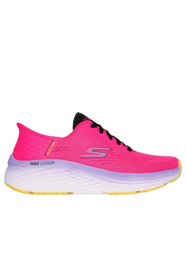 skechers - Trenerzy damscy Skechers Max Cushioning Elite 2.0. Zapięcie: sznurówki. Kolor: różowy. Materiał: syntetyk, materiał, tkanina. Szerokość cholewki: normalna. Model: Skechers Sport. Sport: bieganie