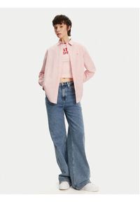Tommy Jeans Koszula DW0DW20292 Różowy Relaxed Fit. Kolor: różowy. Materiał: bawełna