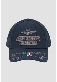 Aeronautica Militare - AERONAUTICA MILITARE Granatowa męska czapka z daszkiem. Kolor: niebieski. Materiał: materiał. Wzór: haft. Styl: casual, klasyczny, sportowy #1