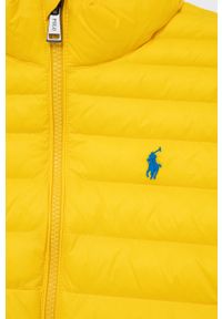 Polo Ralph Lauren Kurtka dziecięca 323847233005 kolor żółty. Typ kołnierza: polo. Kolor: żółty. Materiał: włókno, puch, materiał #3