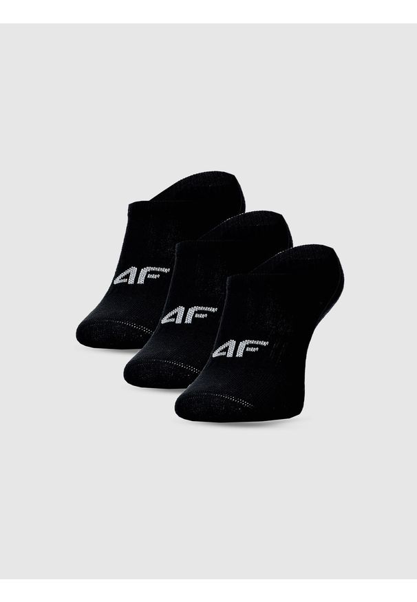 4f - 4F Skarpetki krótkie (3-pack) chłopięce - czarne 32-34. Kolor: czarny