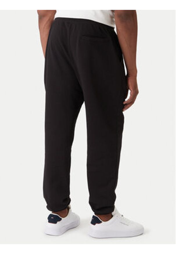 TOMMY HILFIGER - Tommy Hilfiger Spodnie dresowe Essential MW0MW37236 Czarny Regular Fit. Kolor: czarny. Materiał: bawełna