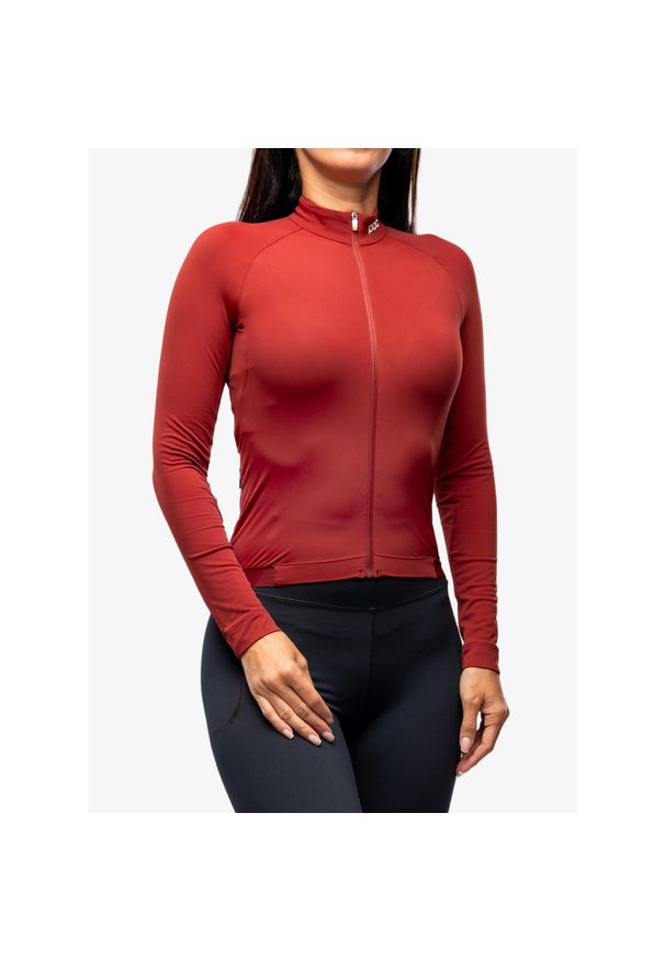 Bluza rowerowa damska POC W Ambient Thermal Jersey. Kolor: czerwony. Materiał: jersey