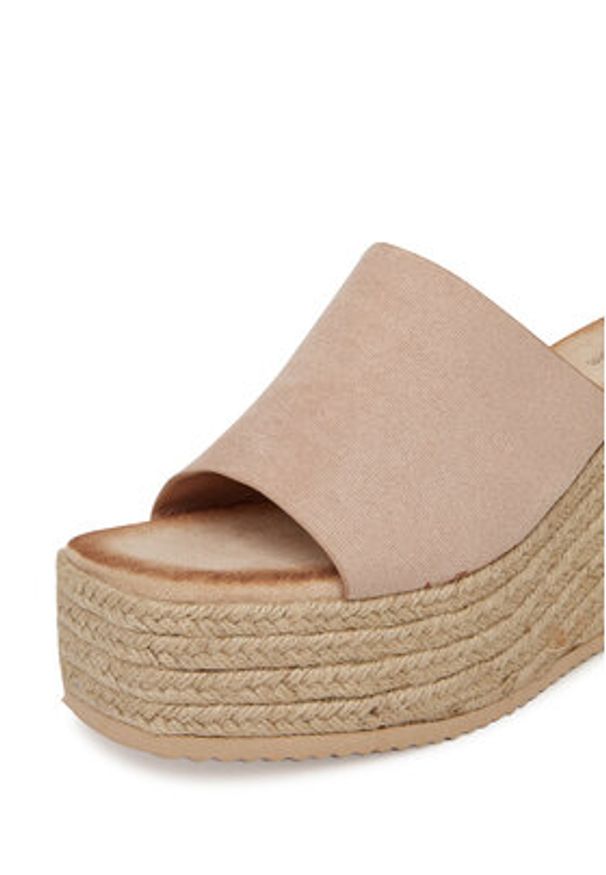 DeeZee Klapki LE601-113 Beżowy. Kolor: beżowy. Materiał: materiał