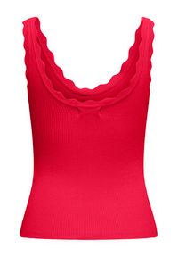 JDY Top Nanna 15290585 Czerwony Slim Fit. Kolor: czerwony. Materiał: wiskoza #6