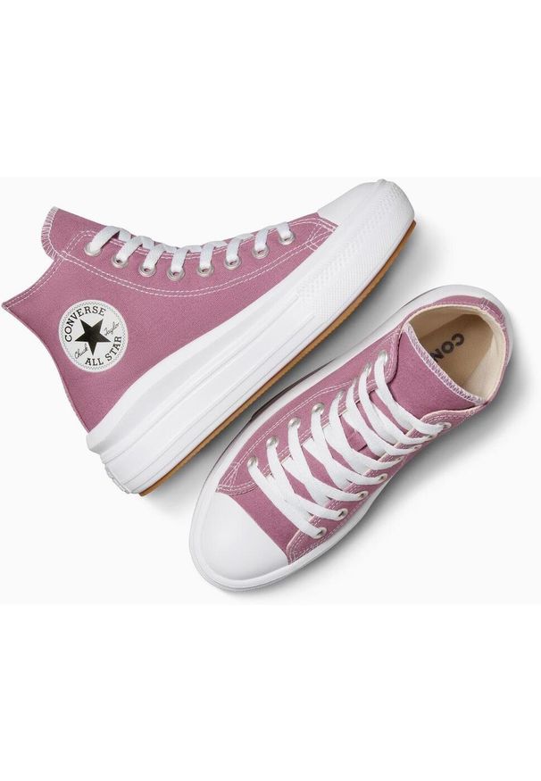 Converse - Buty CONVERSE CHUCK TAYLOR ALL STAR MOVE HI Fioletowy. Okazja: na co dzień. Kolor: różowy. Materiał: tkanina. Model: Converse All Star