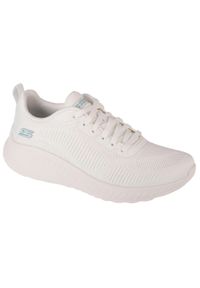 skechers - Buty do chodzenia damskie Skechers 117209SAGE. Kolor: biały. Materiał: materiał, syntetyk. Szerokość cholewki: normalna. Sport: turystyka piesza