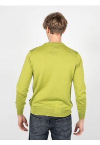 Plein Sport Sweter "Merino" | MPPS90132 | Mężczyzna | Zielony. Okazja: na co dzień. Kolor: zielony. Materiał: wełna. Wzór: aplikacja. Styl: sportowy #3