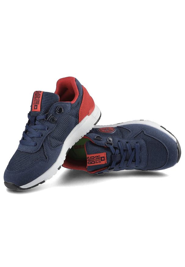Big-Star - Granatowe Sneakersy Big Star Dziecięce Lekkie Buty. Kolor: niebieski. Materiał: materiał, skóra ekologiczna. Szerokość cholewki: normalna