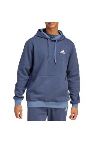 Adidas - Bluza adidas M Mel HD IR5311 - niebieska. Okazja: na co dzień. Kolor: niebieski. Materiał: bawełna, poliester. Wzór: aplikacja. Styl: sportowy, klasyczny, casual