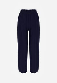 Born2be - Granatowe Spodnie Sharrill. Kolor: niebieski. Materiał: wiskoza. Długość: długie. Wzór: jednolity, gładki, aplikacja. Styl: elegancki #7