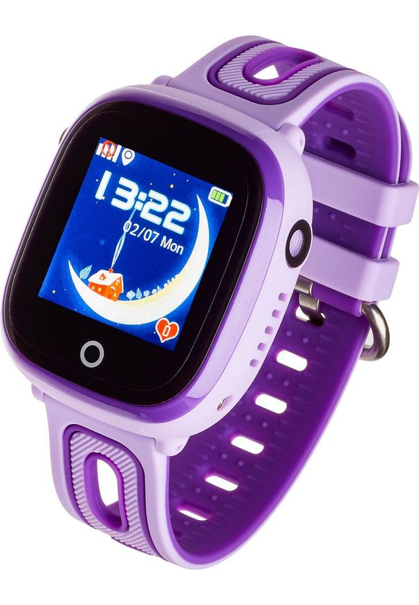 Smartwatch Garett Electronics Kids Happy Fioletowy (5903246280548). Rodzaj zegarka: smartwatch. Kolor: fioletowy