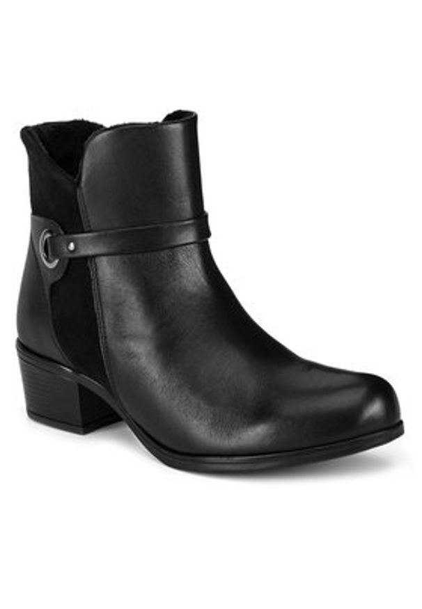 Go Soft Botki EST-GUSTA-01 Czarny. Kolor: czarny. Materiał: skóra