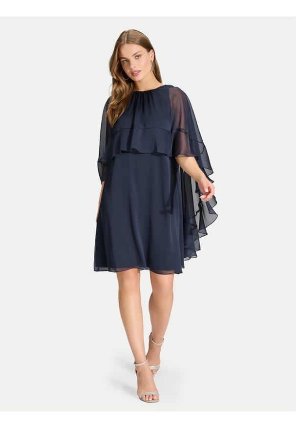 Swing Sukienka koktajlowa 5AJ09800 Granatowy Regular Fit. Kolor: niebieski. Materiał: syntetyk. Styl: wizytowy