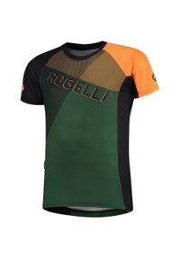 ROGELLI - Koszulka rowerowa MTB męska Rogelli ADVENTURE 2.0. Kolor: wielokolorowy, pomarańczowy, brązowy, czarny, żółty