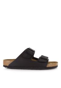 Klapki damskie Birkenstock Arizona BS W. Zapięcie: bez zapięcia. Kolor: czarny. Materiał: skóra, syntetyk, materiał