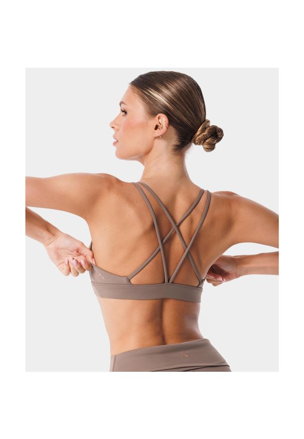 Stanik sportowy crossback dla kobiet Carpatree Balletcore. Kolor: szary. Sport: fitness