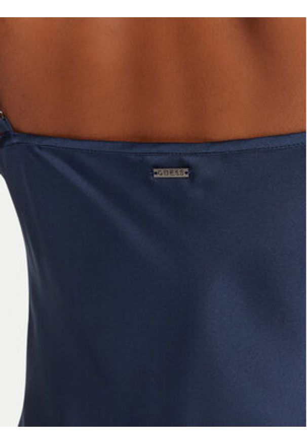 Guess Sukienka koktajlowa W5GK85 WH9C2 Granatowy Classic Fit. Kolor: niebieski. Materiał: syntetyk. Styl: wizytowy