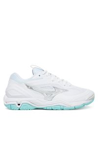 Buty halowe Mizuno. Kolor: biały. Model: Mizuno Wave