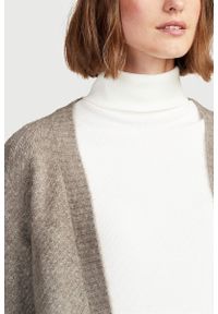 Cellbes - Rozpinany sweter z dzierganym ściegiem. Typ kołnierza: dekolt w kształcie V. Kolor: brązowy. Materiał: dziergany. Długość rękawa: długi rękaw. Długość: długie #3