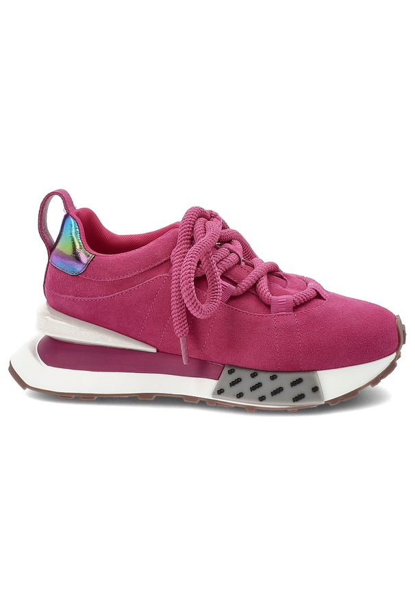 Różowe Sneakersy Artiker Stylowe Obuwie Damskie. Okazja: na co dzień. Kolor: różowy. Materiał: zamsz. Szerokość cholewki: normalna. Styl: elegancki