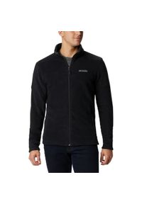 columbia - Polarowy sweter męski Columbia Basin Trail III Full Zip. Typ kołnierza: polo. Kolor: czarny. Materiał: polar. Długość rękawa: długi rękaw. Długość: długie. Sezon: zima, jesień. Sport: turystyka piesza