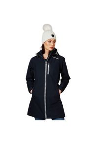 Kurtka przeciwdeszczowa damska Helly Hansen Long Belfast Winter. Kolor: czarny, niebieski, wielokolorowy. Sport: turystyka piesza