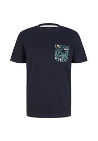 Tom Tailor T-Shirt 1035844 Granatowy Regular Fit. Kolor: niebieski. Materiał: bawełna