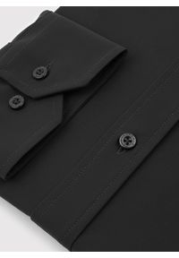 Pako Lorente - PAKO LORENTE – Czarna koszula męska. Typ kołnierza: kołnierzyk klasyczny. Kolor: czarny. Materiał: elastan, nylon. Długość rękawa: długi rękaw. Długość: długie. Styl: klasyczny #10