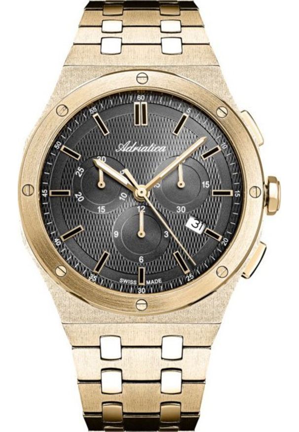Zegarek męski Adriatica A8337.1117CH złoty. Kolor: złoty