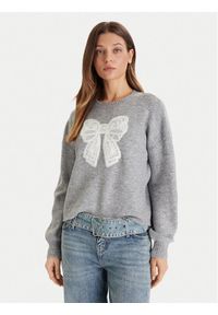 Vero Moda Sweter Ivory 10342072 Szary Regular Fit. Kolor: szary. Materiał: syntetyk #1