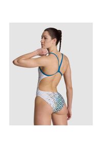 Damski kostium kąpielowy 1-częściowy Arena Planet. Kolor: wielokolorowy, niebieski, biały. Materiał: materiał #2