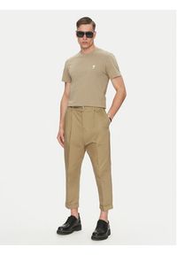 AMI PARIS Spodnie materiałowe HTR121.CO0103 Khaki Oversize. Kolor: brązowy. Materiał: bawełna #4