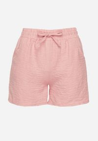 Born2be - Różowe Szorty Ozdobione Wiązaniem Liraine. Okazja: na co dzień. Kolor: różowy. Wzór: aplikacja. Sezon: lato. Styl: casual #5
