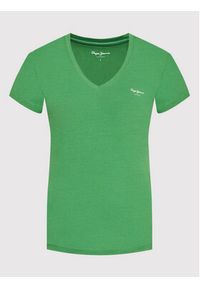 Pepe Jeans T-Shirt Violette PL505067 Zielony Slim Fit. Kolor: zielony. Materiał: bawełna #4