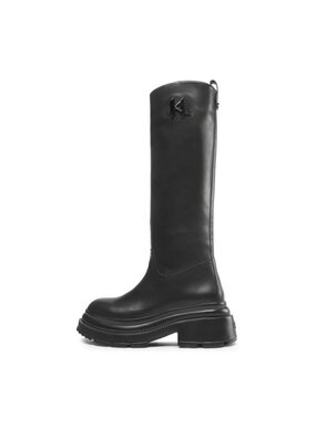Karl Lagerfeld - KARL LAGERFELD Kozaki KL45090 Czarny. Kolor: czarny. Materiał: skóra