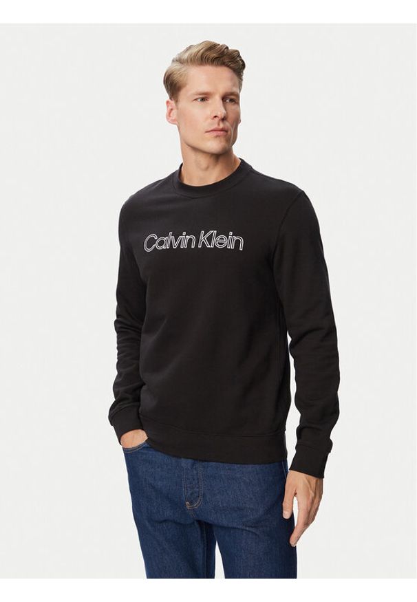 Calvin Klein Bluza LV04RG281G Czarny Classic Fit. Kolor: czarny. Materiał: bawełna