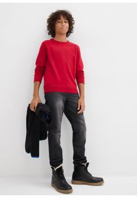 bonprix - Sweter z cienkiej bawełnianej dzianiny. Kolor: czerwony. Materiał: dzianina, bawełna #2