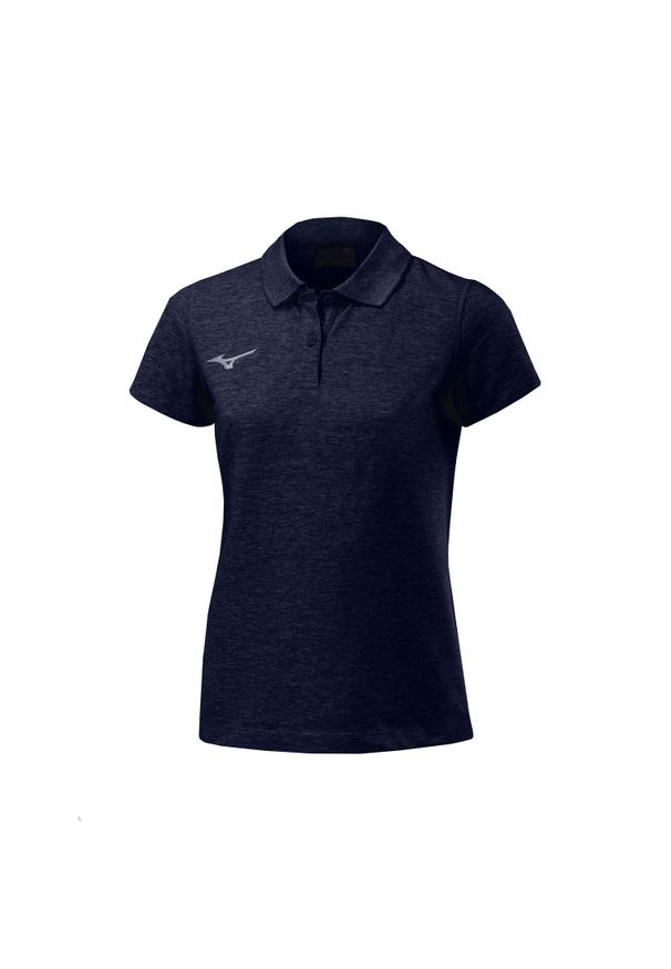 Damska koszulka polo Mizuno Shizuoka. Typ kołnierza: polo. Kolor: niebieski