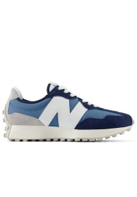 Buty New Balance U327CJ - granatowe. Okazja: na co dzień. Zapięcie: sznurówki. Kolor: niebieski. Materiał: zamsz, skóra, guma. Szerokość cholewki: normalna