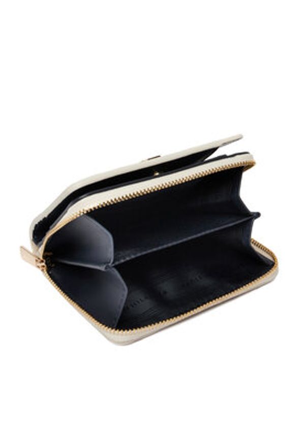 TOMMY HILFIGER - Tommy Hilfiger Portfel Th Icon Med Za W/Flap Mono AW0AW18474 Beżowy. Kolor: beżowy. Materiał: skóra