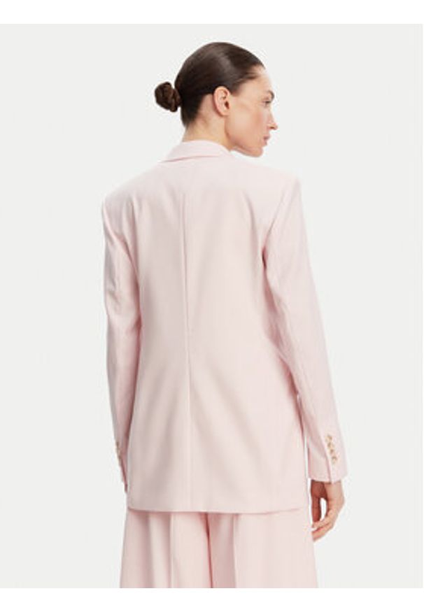 BOSS Marynarka Jaleto7 50537509 Różowy Regular Fit. Kolor: różowy. Materiał: wełna