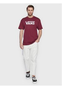 Vans T-Shirt Classic VN000GGG Bordowy Classic Fit. Kolor: czerwony. Materiał: bawełna #4