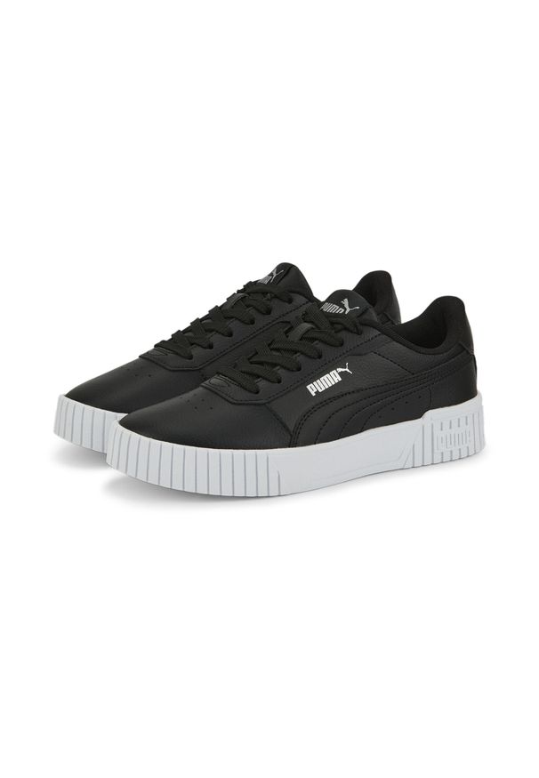 Puma - Młodzieżowe sneakersy Carina 2.0 PUMA Black Silver Gray. Kolor: wielokolorowy, czarny, szary. Materiał: syntetyk, materiał. Sezon: lato