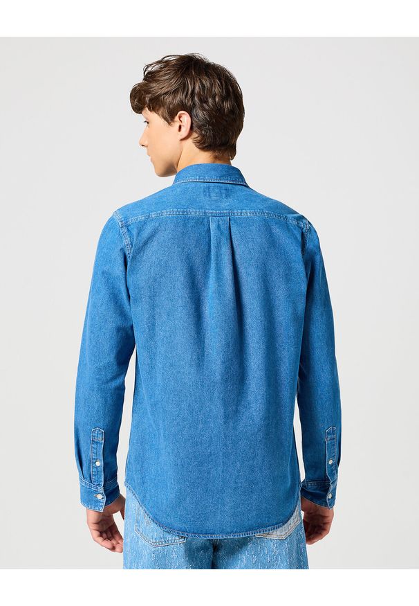 Wrangler - WRANGLER MĘSKA KOSZULA 1 PKT SHIRT MID STONE 112357191 W5X2014179