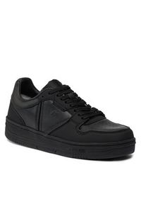 Guess Sneakersy Ancona Low FMPANC ELE12 Czarny. Kolor: czarny. Materiał: skóra