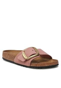 Birkenstock Klapki Madrid Big Buckle 1024039 Różowy. Kolor: różowy. Materiał: skóra, nubuk
