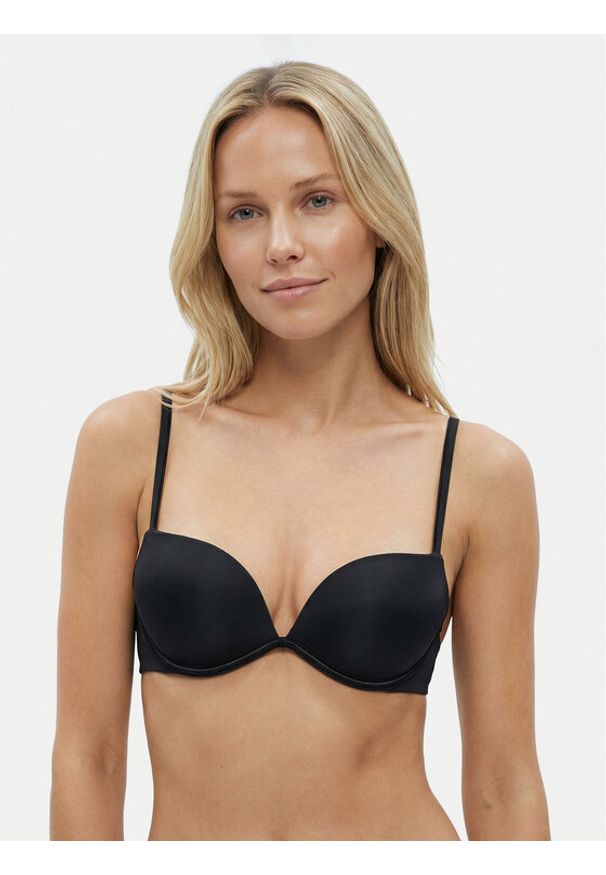 Wonderbra Biustonosz push-up WB008144 Czarny. Kolor: czarny. Materiał: syntetyk. Rodzaj stanika: push-up