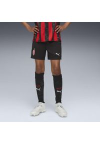 Puma - Młodzieżowe szorty AC Milan 25/26 PUMA Black For All Time Red. Kolor: czerwony, wielokolorowy, czarny. Materiał: tkanina. Sport: piłka nożna