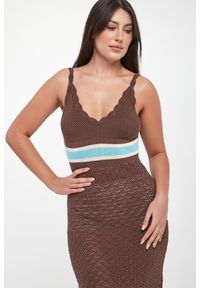 Ermanno Firenze - Sukienka ażurowa midi ERMANNO FIRENZE. Wzór: ażurowy. Długość: midi #1